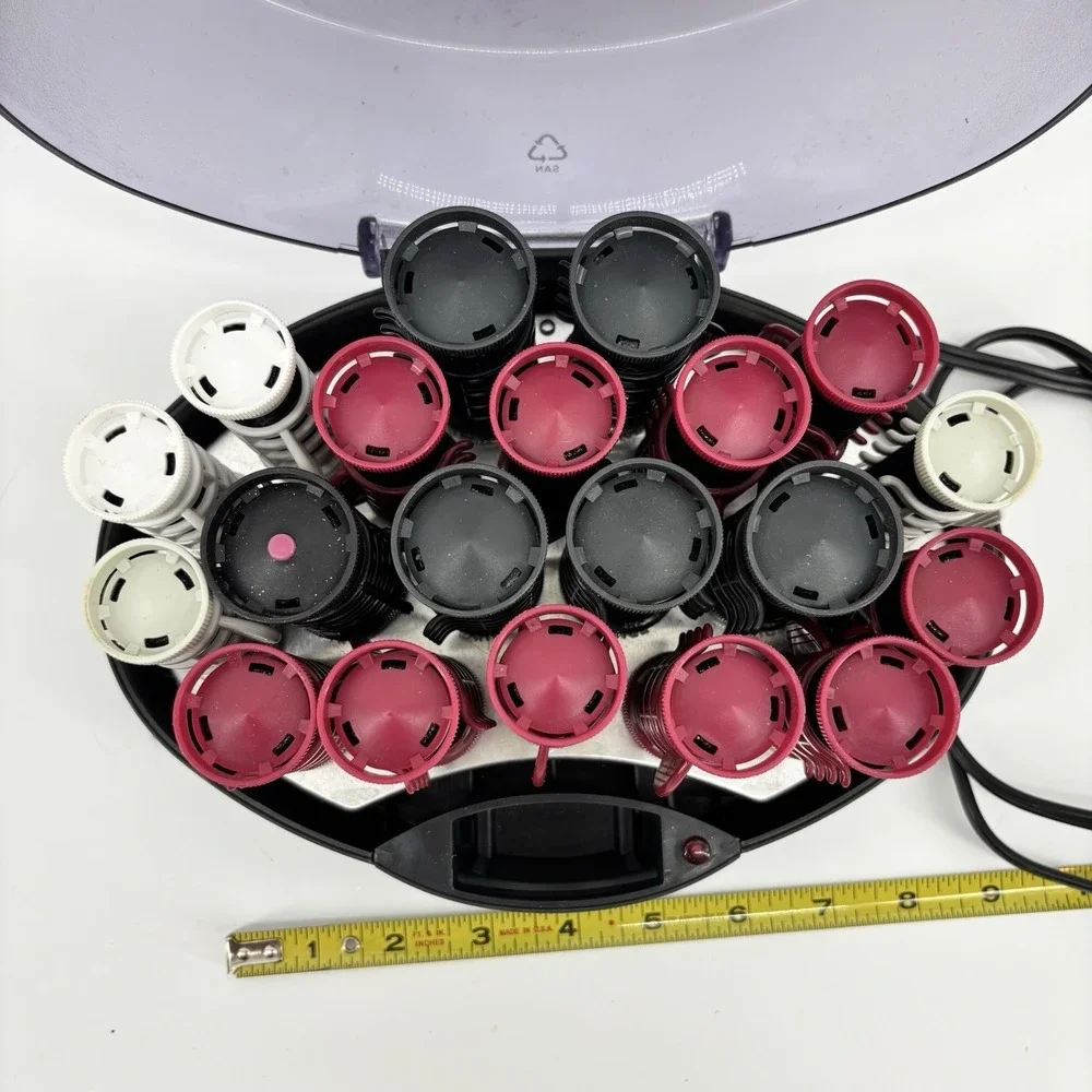 Remington KF201 Velvet Flocked W/Clips Hot‎ Rollers Hair Curlers Pageant -Tested